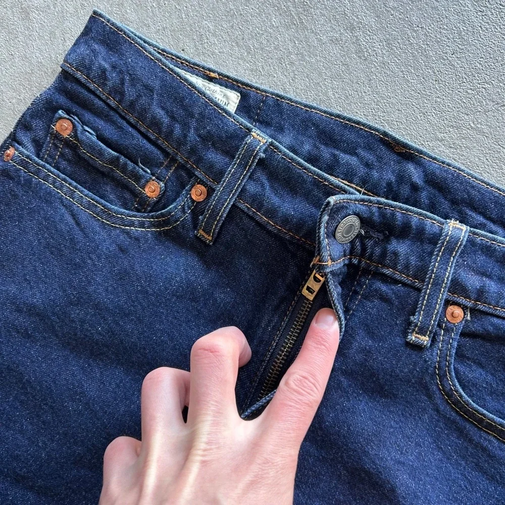 Levis Premium 511 Jeans Mens 30x34 Dark‎ Wash Denim Big E Slim Fit Pants